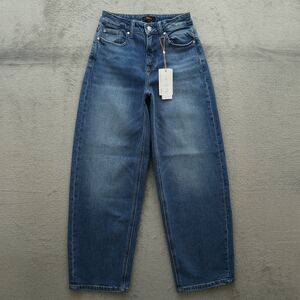 Quince Women's High-Rise Straight-Leg Blue Jeans